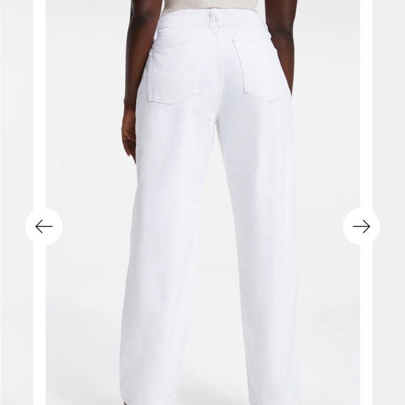 NWT Good American White 90’s Loose Straight Mid Rise Jeans Size 18 - Picture 4 of 13